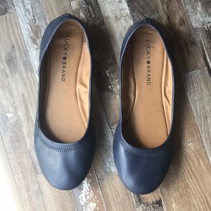 Blue leather Lucky Brand flats